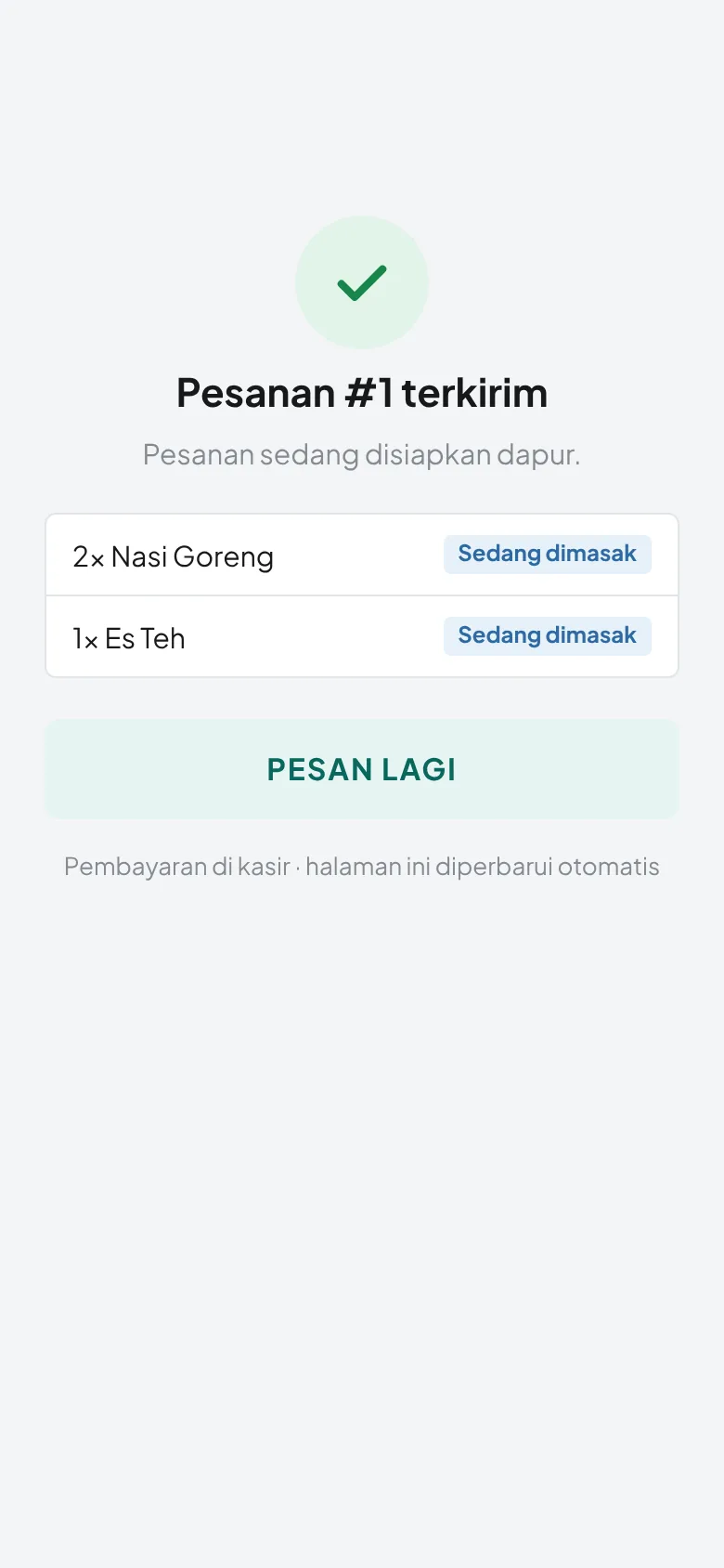 Status pesanan