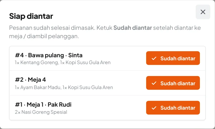 Siap diantar