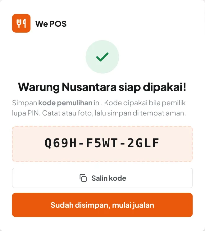 Kode pemulihan